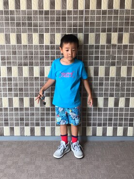 「Moujonjon（ムージョンジョン）のアイテム（その他パンツ）」を使った、R&Tさん（キッズ・100cm）の夏コーディネート