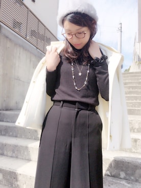 「スプリングSENSEOFPLACE」｜「アイテム（その他アウター）」を使った、nahciokさん（レディース・158cm）の春コーディネート