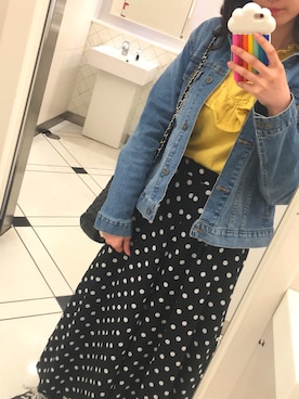 「トイレから失礼しやす」｜「アイテム（デニムジャケット）」を使った、Ayanoさん（レディース・169cm）の春コーディネート