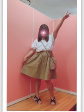 「ぽっちゃり、夏」｜「アイテム（その他）」を使った、ユーリン・チーさん（レディース・150cm）の春コーディネート