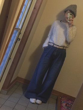 「超極暖ヒートテック」｜記録係さん（レディース・160cm）の冬コーディネート