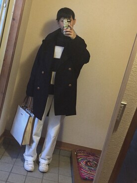 「超極暖ヒートテック」｜記録係さん（レディース・160cm）の冬コーディネート