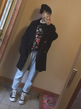 「ハイネックトップス」｜記録係さん（レディース・160cm）の春コーディネート