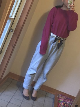 「7度」｜記録係さん（レディース・160cm）の春コーディネート