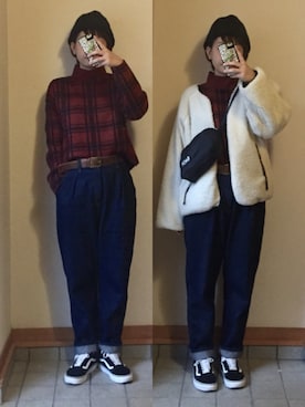 「7度」｜記録係さん（レディース・160cm）の秋コーディネート