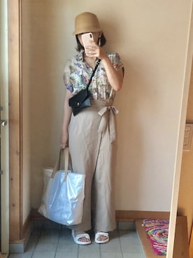 「BEAUTY&YOUTH UNITED ARROWS（ビューティーアンドユースユナイテッドアローズ）のBY∴ マーブルビックパーツ イヤリング ◆（イヤリング）」を使った、記録係さん（レディース・160cm）の夏コーディネート