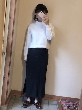 「BEAUTY&YOUTH UNITED ARROWS（ビューティーアンドユースユナイテッドアローズ）のBY∴ マーブルビックパーツ イヤリング ◆（イヤリング）」を使った、記録係さん（レディース・160cm）の秋コーディネート