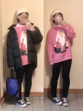 「ハイネックトップス」｜記録係さん（レディース・160cm）の冬コーディネート