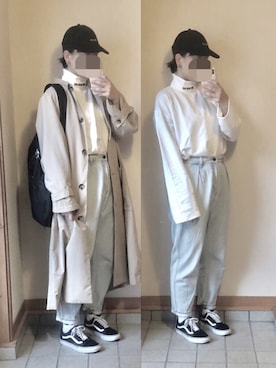 「ハイネックトップス」｜記録係さん（レディース・160cm）の春コーディネート