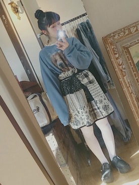 「キルトスカート」｜「アイテム（その他）」を使った、う ら ち ゃ ん 。さん（レディース・157cm）の春コーディネート