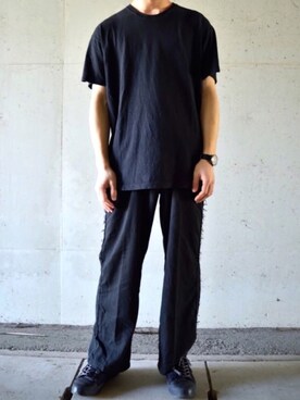 「YSTRDY's TMRRW（イエスタデイズトゥモロー）のアイテム（パンツ）」を使った、せぶみさん（メンズ・167cm）の秋コーディネート