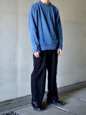 「YSTRDY's TMRRW（イエスタデイズトゥモロー）のアイテム（パンツ）」を使った、せぶみさん（メンズ・167cm）の冬コーディネート