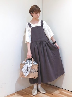 「サマンサモスモス」｜「アイテム（財布/小物）」を使った、みやもとなのこさん（レディース・153cm）の春コーディネート