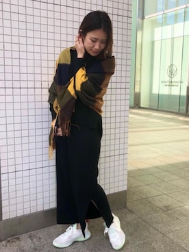 「PHILIPPE AUDIBERT（フィリップ オーディベール）の＜PHILIPPE AUDIBERT（フィリップオーディベール）＞メダルネックレス ∴（ネックレス）」を使った、Mizuki Sakaguchiさん（レディース・161cm）の秋コーディネート