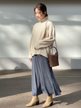 Mizuki Sakaguchiさん（レディース・161cm）の冬コーディネート