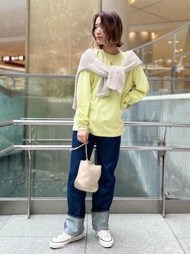 「PHILIPPE AUDIBERT（フィリップ オーディベール）の＜PHILIPPE AUDIBERT（フィリップオーディベール）＞メダルネックレス ∴（ネックレス）」を使った、Mizuki Sakaguchiさん（レディース・161cm）の冬コーディネート