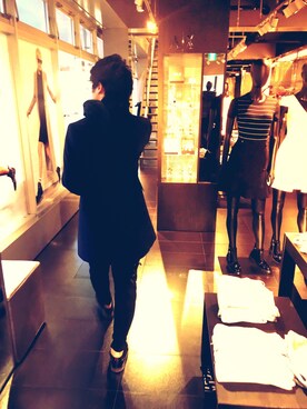 「HUGO BOSS（ヒューゴボス）のアイテム（チェスターコート）」を使った、ざぶさん（メンズ・177cm）の冬コーディネート