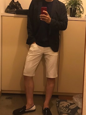 「HUGO BOSS（ヒューゴボス）のアイテム（テーラードジャケット）」を使った、ざぶさん（メンズ・177cm）の夏コーディネート
