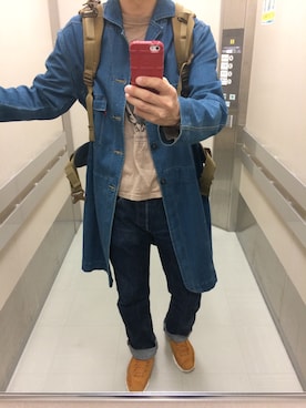 「Levi's RED（リーバイスレッド）のアイテム（その他アウター）」を使った、まいけるさん（メンズ・177cm）の春コーディネート