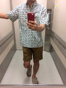 「BEAMS（ビームス）の▲BIRKENSTOCK / ZURICH SUEDE（サンダル）」を使った、まいけるさん（メンズ・177cm）の夏コーディネート