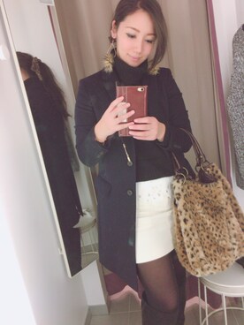 「チェスター」｜「アイテム（スカート）」を使った、antanさん（レディース・161cm）の冬コーディネート