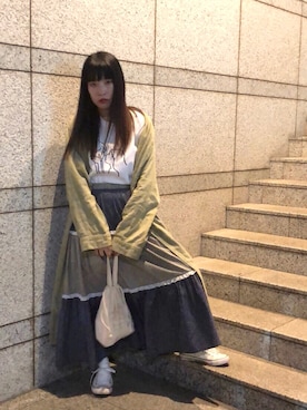 「ストリート服が好き」｜「アイテム（その他アウター）」を使った、ハラグチリナさん（レディース・158cm）の秋コーディネート