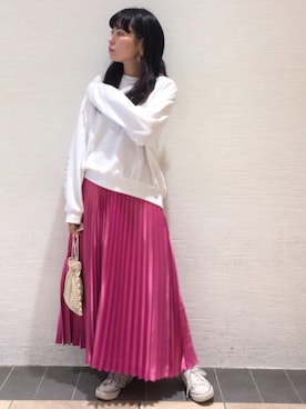 「エクラン」｜ハラグチリナさん（レディース・157cm）の冬コーディネート