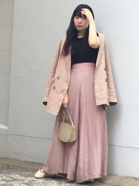 「エクラン」｜ハラグチリナさん（レディース・157cm）の春コーディネート
