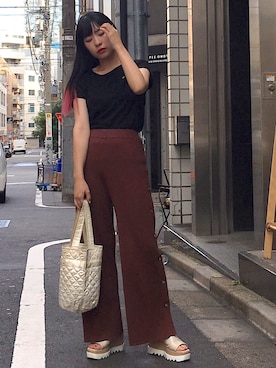 「エクラン」｜ハラグチリナさん（レディース・157cm）の夏コーディネート