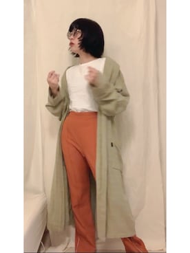 「selectmoca」｜「アイテム（その他アウター）」を使った、ハラグチリナさん（レディース・157cm）の春コーディネート