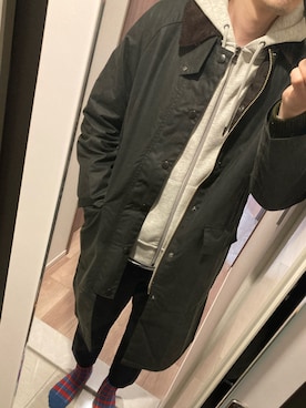 「JOHN SMEDLEY（ジョンスメドレー）のアイテム（パンツ）」を使った、ショウへーさん（メンズ・182cm）の冬コーディネート