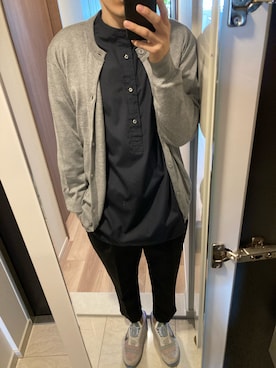 「JOHN SMEDLEY（ジョンスメドレー）のアイテム（カーディガン/ボレロ）」を使った、ショウへーさん（メンズ・182cm）の春コーディネート