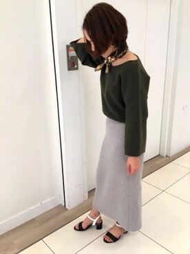 「ehka sopo（エヘカソポ）のアイテム」を使った、WAラゾーナ川崎プラザ店さん（レディース・163cm）の春コーディネート