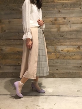 「ソックス×パンプス」｜WAラゾーナ川崎プラザ店さん（レディース・163cm）の春コーディネート