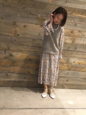 「メッシュパンプス」｜WAラゾーナ川崎プラザ店さん（レディース・163cm）の春コーディネート
