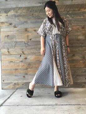「ファーサンダル」｜WAラゾーナ川崎プラザ店さん（レディース・163cm）の夏コーディネート