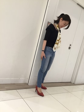 「赤パンプス」｜WAラゾーナ川崎プラザ店さん（レディース・163cm）の秋コーディネート