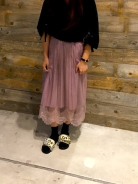 「ファーサンダル」｜WAラゾーナ川崎プラザ店さん（レディース・163cm）の秋コーディネート