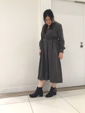 「KBF+（ケービーエフプラス）のアイテム（ワンピース/ドレス）」を使った、WAラゾーナ川崎プラザ店さん（レディース・163cm）の秋コーディネート