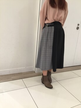 「WA ORiental TRaffic（ダブルエーオリエンタルトラフィック）のアイテム（ブーツ）」を使った、WAラゾーナ川崎プラザ店さん（レディース・163cm）の秋コーディネート