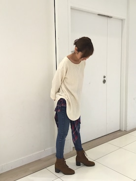 「WA ORiental TRaffic（ダブルエーオリエンタルトラフィック）のアイテム（ブーツ）」を使った、WAラゾーナ川崎プラザ店さん（レディース・163cm）の秋コーディネート