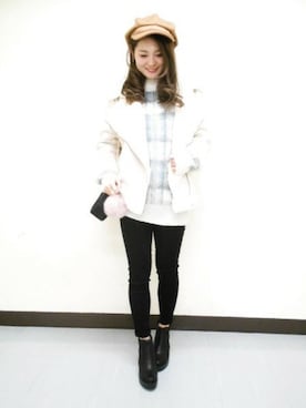 「Heather（ヘザー）のアイテム（その他アウター）」を使った、Heather横浜ジョイナス店　STAFF2さん（レディース・166cm）の秋コーディネート