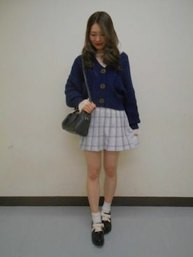 「ケーブルカーディガン」｜「アイテム（その他シューズ）」を使った、Heather横浜ジョイナス店　STAFF2さん（レディース・166cm）の春コーディネート