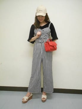 「Heather（ヘザー）のアイテム（帽子）」を使った、Heather横浜ジョイナス店　STAFF2さん（レディース・166cm）の春コーディネート