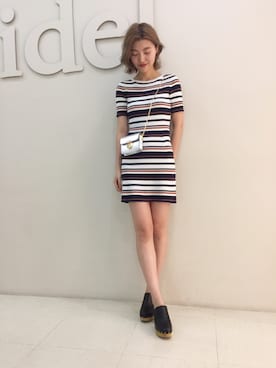 「snidel」｜「アイテム（バッグ）」を使った、moe yoshidaさん（レディース・168cm）の夏コーディネート