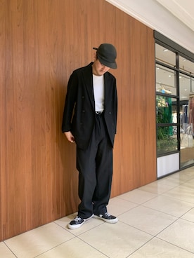 「URBAN RESEARCH（アーバンリサーチ）のアイテム（スラックス）」を使った、shomayamagishiさん（メンズ・173cm）の春コーディネート