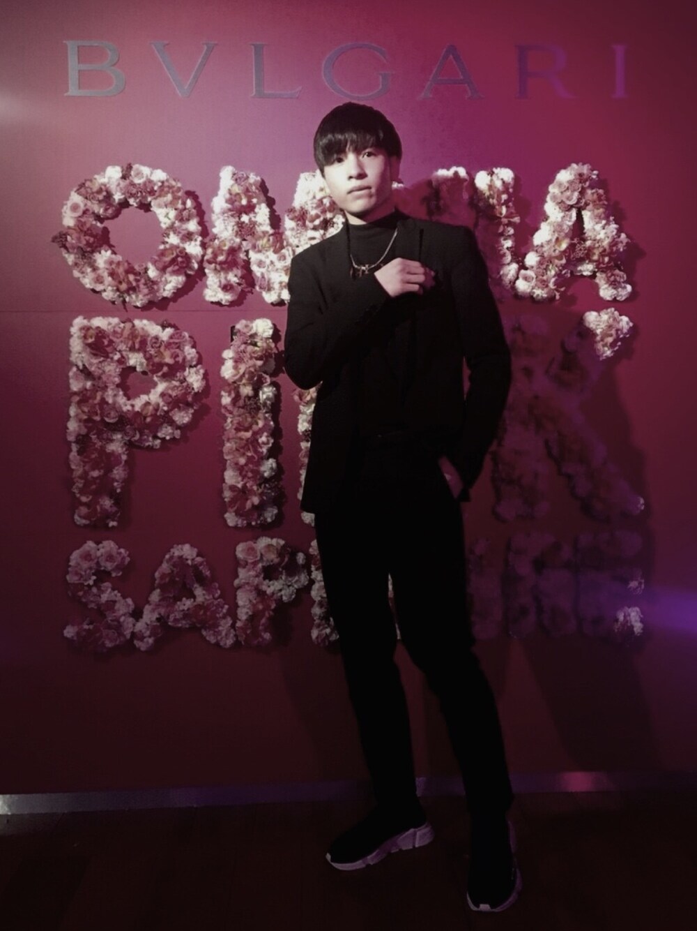 「BVLGARI、香水、銀座、ジョンローレンスサリバン、JOHN LAWRENCE SULLIVAN、BALENCIAGA、バレンシアガ、韓国、韓国ファッション、PARTY」｜「BVLGARIのアイテム（香水、ピンク系）」を使った、Sssさん（メンズ・168cm）の春コーディネートの1枚目の写真
