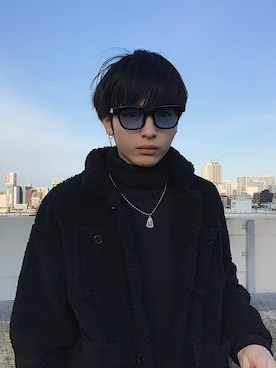 「韓国」｜「アイテム（その他アウター）」を使った、Sssさん（メンズ・168cm）の冬コーディネート
