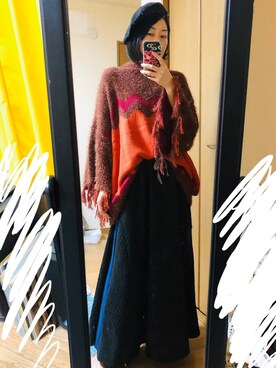 「チャイハネ（チャイハネ）のアイテム（ニット/セーター）」を使った、ガナさん（レディース・158cm）の秋コーディネート