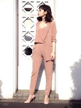 「アイテム（キャミソール、ベージュ系）」を使った、miimaさん（レディース・162cm）の春コーディネート